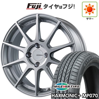 【新品 軽自動車】 夏タイヤ ホイール4本セット 165/50R16 ミレバー ハーモニック プラス MP070(限定) ブリヂストン ポテンザ SW010 5.5J 16インチ(送料無料)｜フジ スペシャルセレクション 65,340円