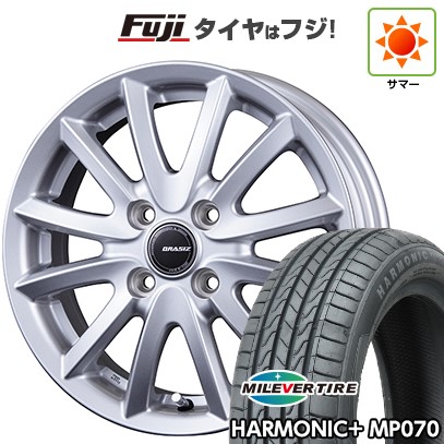 【新品 軽自動車】N-BOX タント スペーシア 夏タイヤ ホイール4本セット 165/55R15 ミレバー ハーモニック プラス MP070(限定) コーセイ クレイシズ VS6 4.5J 15インチ(送料無料)|フジ スペシャルセレクション