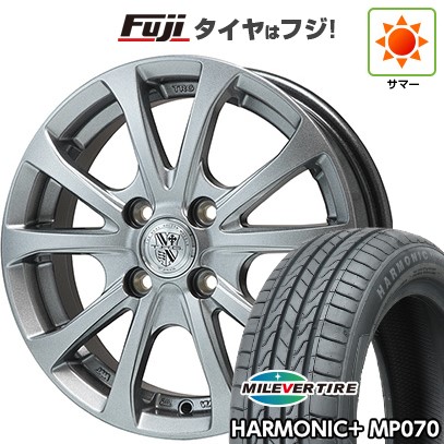 【新品 軽自動車】N-BOX タント スペーシア 夏タイヤ ホイール4本セット 165/55R15 ミレバー ハーモニック プラス MP070(限定) ビッグウエイ TRG-バーンII 4.5J 15インチ(送料無料)｜フジ スペシャルセレクション