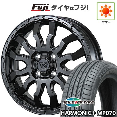 【新品 軽自動車】N-BOX タント スペーシア 夏タイヤ ホイール4本セット 165/55R15 ミレバー ハーモニック プラス MP070(限定) トピー ヴァブロ RR-01 4.5J 15インチ(送料無料)