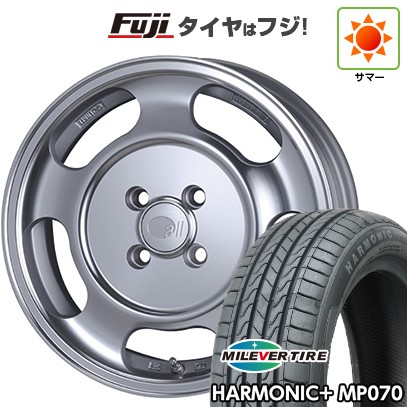 【新品 軽自動車】N-BOX タント スペーシア 夏タイヤ ホイール4本セット 165/55R15 ミレバー ハーモニック プラス MP070(限定) ENKEI エンケイ all オールセブンティーン 5J 15インチ(送料無料)