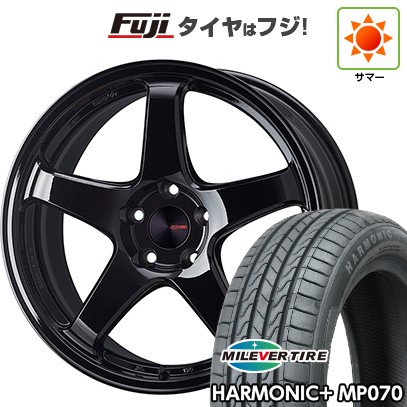 【新品】60系プリウス 夏タイヤ ホイール4本セット 195/60R17 ミレバー ハーモニック プラス MP070(限定) ENKEI エンケイ PerformanceLine PF05 フジオリジナルカラー 7J 17インチ(送料無料)｜フジ スペシャルセレクション