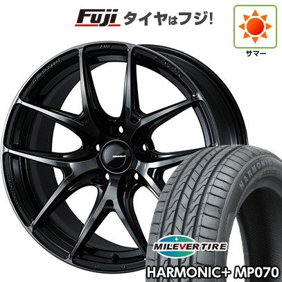 【新品】ライズ/ロッキー(ハイブリッド) 夏タイヤ ホイール4本セット 195/60R17 ミレバー ハーモニック プラス MP070(限定) WEDS ウェッズスポーツ SA-01R 7J 17インチ(送料無料)|フジ スペシャルセレクション