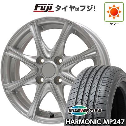 【新品 軽自動車】エブリイワゴン 夏タイヤ ホイール4本セット 165/50R15 ミレバー ハーモニック MP247(限定) エルベ エステローザ MZV シルバー 4.5J 15インチ(送料無料)｜フジ スペシャルセレクション 34,580円