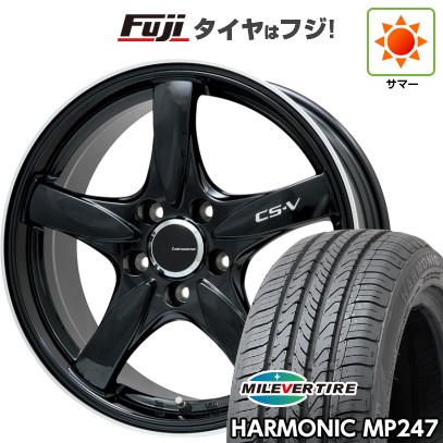 【新品国産車用5穴114.3】 夏タイヤ ホイール4本セット 205/65R16 ミレバー ハーモニック MP247(限定) レアマイスター CS-V(グロスブラック/リムポリッシュ) 7J 16インチ(送料無料)|フジ スペシャルセレクション