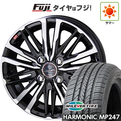 【新品 軽自動車】エブリイワゴン 夏タイヤ ホイール4本セット 165/50R15 ミレバー ハーモニック MP247(限定) 共豊 スマック クレスト 4.5J 15インチ(送料無料)｜フジ スペシャルセレクション