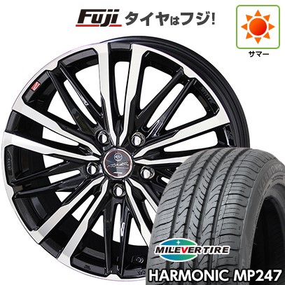 【新品国産車用5穴114.3】 夏タイヤ ホイール4本セット 205/65R16 ミレバー ハーモニック MP247(限定) 共豊 スマック クレスト 6.5J 16インチ(送料無料)
