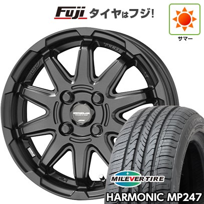 【新品 軽自動車】 夏タイヤ ホイール4本セット 165/55R14 ミレバー ハーモニック MP247(限定) 共豊 サーキュラー C10S 4.5J 14インチ(送料無料)|フジ スペシャルセレクション