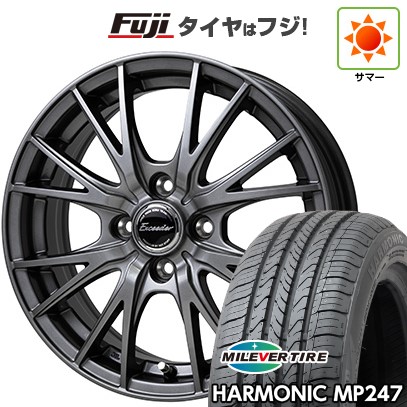 【新品 軽自動車】エブリイワゴン 夏タイヤ ホイール4本セット 165/50R15 ミレバー ハーモニック MP247(限定) ホットスタッフ エクシーダー E05II 4.5J 15インチ(送料無料)|フジ スペシャルセレクション