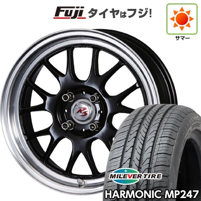 【新品 軽自動車】エブリイワゴン 夏タイヤ ホイール4本セット 165/50R15 ミレバー ハーモニック MP247(限定) クリムソン RS ST AIRモノブロック 5.5J 15インチ(送料無料)