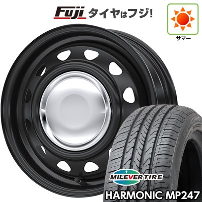 【新品 軽自動車】 夏タイヤ ホイール4本セット 165/55R14 ミレバー ハーモニック MP247(限定) WEDS ウェッズ スチールホイル ネオキャロ 4.5J 14インチ(送料無料)｜フジ スペシャルセレクション