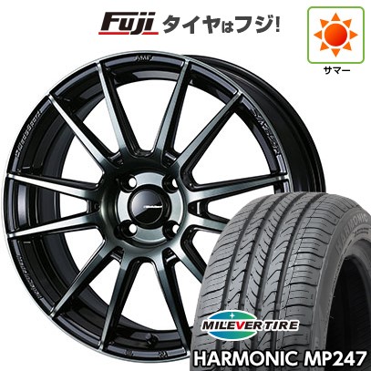 【新品 軽自動車】エブリイワゴン 夏タイヤ ホイール4本セット 165/50R15 ミレバー ハーモニック MP247(限定) WEDS ウェッズスポーツ SA-62R 5J 15インチ(送料無料)