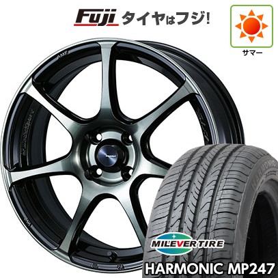 【新品 軽自動車】エブリイワゴン 夏タイヤ ホイール4本セット 165/50R15 ミレバー ハーモニック MP247(限定) WEDS ウェッズスポーツ SA-75R 5J 15インチ(送料無料)｜フジ スペシャルセレクション