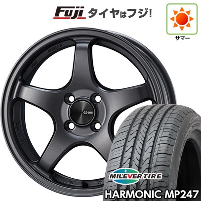 【新品 軽自動車】エブリイワゴン 夏タイヤ ホイール4本セット 165/50R15 ミレバー ハーモニック MP247(限定) ENKEI エンケイ PerformanceLine PF05 5J 15インチ(送料無料)｜フジ スペシャルセレクション