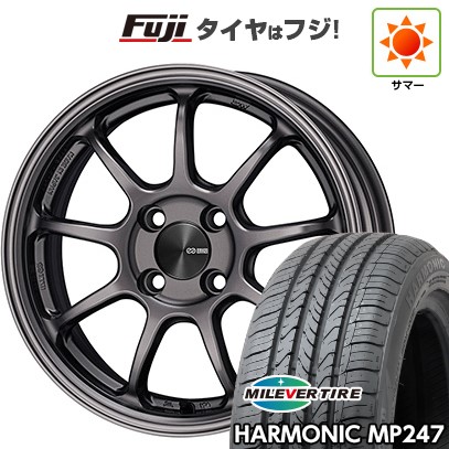 【新品 軽自動車】エブリイワゴン 夏タイヤ ホイール4本セット 165/50R15 ミレバー ハーモニック MP247(限定) ENKEI エンケイ PerformanceLine PF09 5J 15インチ(送料無料)