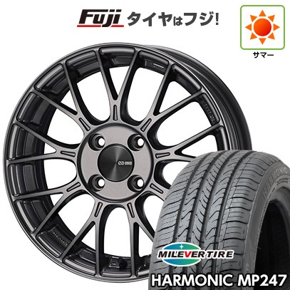 【新品 軽自動車】エブリイワゴン 夏タイヤ ホイール4本セット 165/50R15 ミレバー ハーモニック MP247(限定) ENKEI エンケイ PerformanceLine PFM1 5J 15インチ(送料無料)|フジ スペシャルセレクション