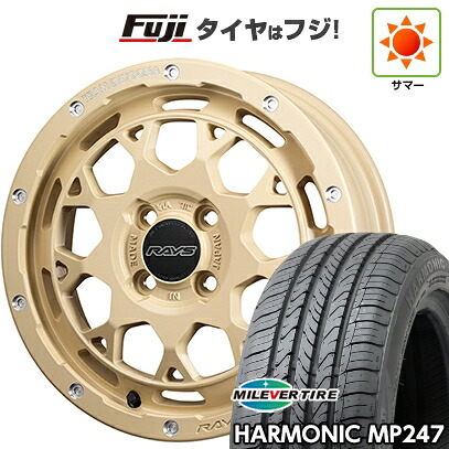 【新品 軽自動車】エブリイワゴン 夏タイヤ ホイール4本セット 165/50R15 ミレバー ハーモニック MP247(限定) RAYS レイズ デイトナ M9+ コレクション 5J 15インチ(送料無料)｜フジ スペシャルセレクション