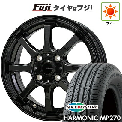 【新品国産車用4穴100】 夏タイヤ ホイール4本セット 175/70R14 ミレバー ハーモニック MP270(限定) ホットスタッフ ジースピード G-08 5.5J 14インチ(送料無料)｜フジ スペシャルセレクション