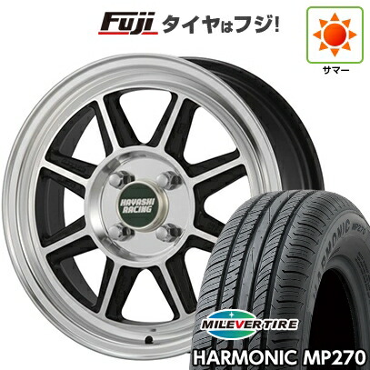 【新品国産車用4穴100】 夏タイヤ ホイール4本セット 185/65R14 ミレバー ハーモニック MP270(限定) ハヤシレーシング ハヤシストリート タイプSTF 6J 14インチ(送料無料)｜フジ スペシャルセレクション