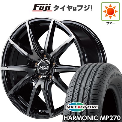 【新品国産車用5穴114.3】 夏タイヤ ホイール4本セット 205/55R16 ミレバー ハーモニック MP270(限定) MID WHEELS DR-02 6.5J 16インチ(送料無料)