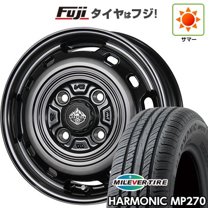 【新品国産車用4穴100】 夏タイヤ ホイール4本セット 185/65R14 ミレバー ハーモニック MP270(限定) トピー ランドフット XFG 数量限定 5J 14インチ(送料無料)