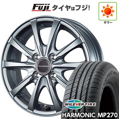 【新品国産車用4穴100】 夏タイヤ ホイール4本セット 185/65R14 ミレバー ハーモニック MP270(限定) ブリヂストン バルミナ LS10 5.5J 14インチ(送料無料)|フジ スペシャルセレクション