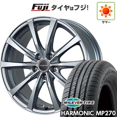 【新品国産車用5穴114.3】 夏タイヤ ホイール4本セット 205/55R16 ミレバー ハーモニック MP270(限定) ブリヂストン バルミナ LS10 6.5J 16インチ(送料無料)