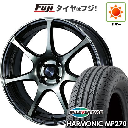 【新品国産車用4穴100】 夏タイヤ ホイール4本セット 185/55R15 ミレバー ハーモニック MP270(限定) WEDS ウェッズスポーツ SA-75R 6J 15インチ(送料無料)｜フジ スペシャルセレクション