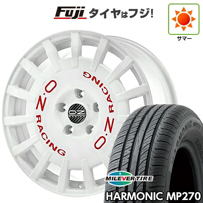 【新品国産車用4穴100】 夏タイヤ ホイール4本セット 195/55R16 ミレバー ハーモニック MP270(限定) OZ ラリーレーシング 6.5J 16インチ(送料無料)