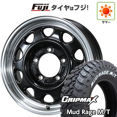 【新品】ジムニーシエラ/ジムニーノマド 夏タイヤ ホイール4本セット 195/80R15 96 Q グリップマックス マッドレイジM/T RWL(限定) トピー ランドフット SWZ 数量限定 5.5J 15インチ(送料無料)｜フジ スペシャルセレクション