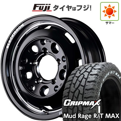 【新品】ジムニー 夏タイヤ ホイール4本セット 185/85R16 グリップマックス マッドレイジR/T MAX RWL(限定2024年製) MID WHEELS ガルシア シスコ ブラックムーンエディション 5.5J 16インチ(送料無料)