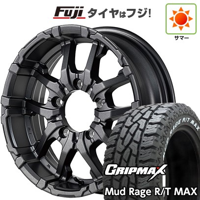 【新品】ジムニー 夏タイヤ ホイール4本セット 185/85R16 グリップマックス マッドレイジR/T MAX RWL(限定2024年製) MID WHEELS NITRO POWER M26 クロスファング 5.5J 16インチ(送料無料)