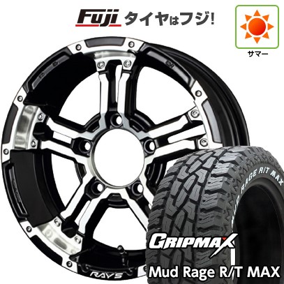 【新品】ジムニー 夏タイヤ ホイール4本セット 185/85R16 グリップマックス マッドレイジR/T MAX RWL(限定2024年製) RAYS レイズ デイトナ FDX-J 5.5J 16インチ(送料無料)