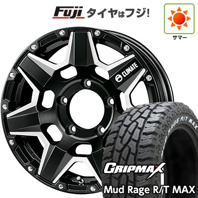 【新品】ジムニー 夏タイヤ ホイール4本セット 185/85R16 グリップマックス マッドレイジR/T MAX RWL(限定2024年製) クライメイト スワット(マットブラックマシニング) 5.5J 16インチ(送料無料)
