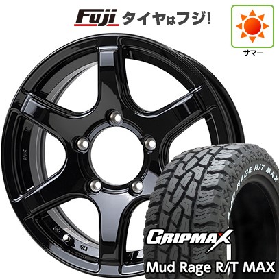 【新品】ジムニー 夏タイヤ ホイール4本セット 185/85R16 グリップマックス マッドレイジR/T MAX RWL(限定2024年製) ホットスタッフ バイソン BN-04 5.5J 16インチ(送料無料)