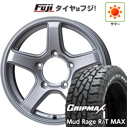 【新品】ジムニー 夏タイヤ ホイール4本セット 185/85R16 グリップマックス マッドレイジR/T MAX RWL(限定2024年製) トピー ME-A 5.5J 16インチ(送料無料)