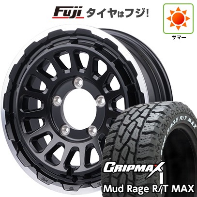 【新品】ジムニー 夏タイヤ ホイール4本セット 185/85R16 グリップマックス マッドレイジR/T MAX RWL(限定2024年製) シーエルリンク UNIONRIM HR 5.5J 16インチ(送料無料)