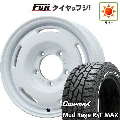 【新品】ジムニー 夏タイヤ ホイール4本セット 195R16C 104/102Q グリップマックス マッドレイジR/T MAX RWL(限定) プレミックス プディン(ホワイト) 5.5J 16インチ(送料無料)