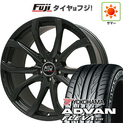 【新品】スイフトスポーツ 夏タイヤ ホイール4本セット 195/45R17 ヨコハマ アドバン フレバV701 MSW by OZ Racing MSW 48(マットブラック) 7.5J 17インチ(送料無料)