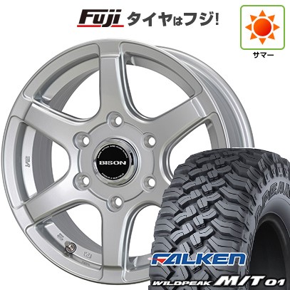 【新品国産車用6穴139.7】 夏タイヤ ホイール4本セット 285/70R17 ファルケン ワイルドピーク M/T01 ホットスタッフ バイソン BN-04 7.5J 17インチ(送料無料)|フジ スペシャルセレクション