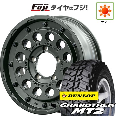 【新品】ジムニー 夏タイヤ ホイール4本セット 195R16C 104/102Q ダンロップ グラントレック MT2 MID WHEELS NITRO POWER H12 ショットガン タクティカルエディション 5.5J 16インチ(送料無料)