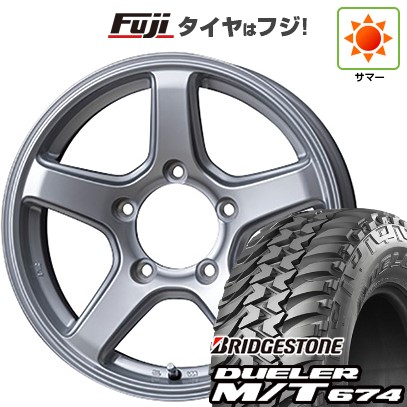 【新品】ジムニー 夏タイヤ ホイール4本セット 185/85R16 ブリヂストン デューラー M/T674 トピー ME-A 5.5J 16インチ(送料無料)