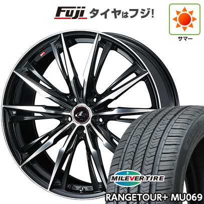 【新品国産車用5穴114.3】 夏タイヤ ホイール4本セット 235/60R18 ミレバー レンジツアープラスMU069（限定） WEDS ウェッズ レオニス GX 8J 18インチ(送料無料)