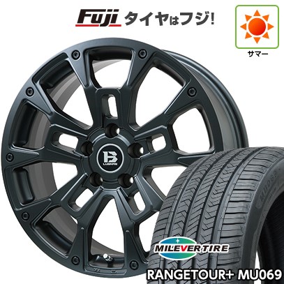 【新品国産車用5穴114.3】 夏タイヤ ホイール4本セット 235/60R18 ミレバー レンジツアープラスMU069（限定） ビッグウエイ B-LUGNAS BRD(マットブラック) 7.5J 18インチ(送料無料)