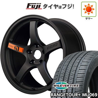 【新品国産車用5穴114.3】 夏タイヤ ホイール4本セット 235/60R18 ミレバー レンジツアープラスMU069（限定） RAYS レイズ グラムライツ 57CR SPEC-D 7.5J 18インチ(送料無料)