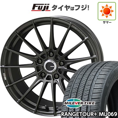 【新品国産車用5穴100】 夏タイヤ ホイール4本セット 225/55R18 ミレバー レンジツアープラスMU069（限定） ENKEI エンケイ TUNING FC01 7J 18インチ(送料無料)