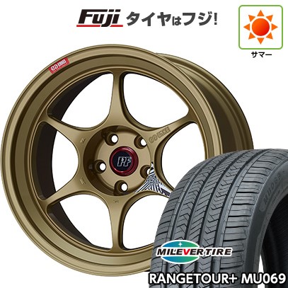 【新品国産車用5穴114.3】 夏タイヤ ホイール4本セット 235/40R19 ミレバー レンジツアープラスMU069（限定） ENKEI エンケイ PerformanceLine PF06 ゴールド 8.5J 19インチ(送料無料)｜フジ スペシャルセレクション 128,550円