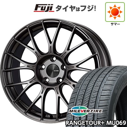 【新品国産車用5穴114.3】 夏タイヤ ホイール4本セット 235/60R18 ミレバー レンジツアープラスMU069（限定） ENKEI エンケイ PerformanceLine PFM1 7.5J 18インチ(送料無料)