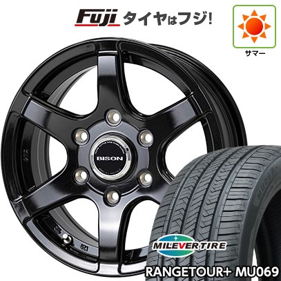 【新品】プラド/ハイラックス 夏タイヤ ホイール4本セット 265/65R17 ミレバー レンジツアープラスMU069（限定） ホットスタッフ バイソン BN-04 7.5J 17インチ(送料無料)