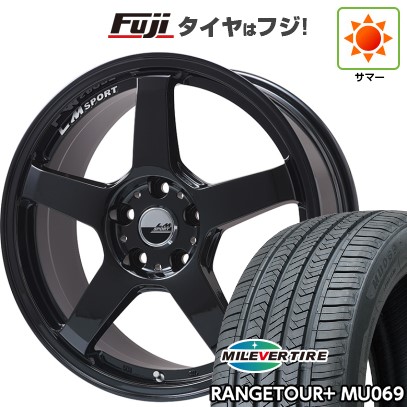 【新品国産車用5穴114.3】 夏タイヤ ホイール4本セット 235/60R18 ミレバー レンジツアープラスMU069（限定） レアマイスター LMスポーツ LM-05R(グロスブラック) 7.5J 18インチ(送料無料)